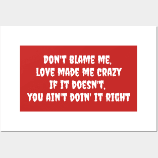 Don't Blame Me Posters and Art